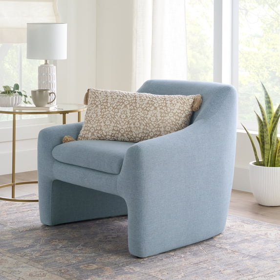 Better Homes & Gardens Emerson curvy accent chair in Soft Blue